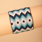 Bransoletka koralikowa Huichol #518 - motyw luster
